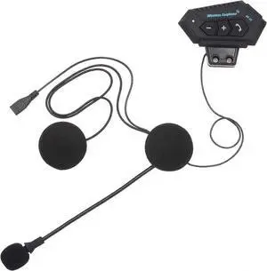 Black Motorcycle Helmet Headphones BT 4.0+EDR Wireless Headset with Mic & Hands-Free Black Motorcycle Helmet Headphones BT 4.0+EDR Wireless Headset with Mic & Hands-Free