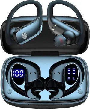 Wireless Earbuds with LED Display, 48H Playback, Bluetooth 5.3 Sport Earphones (Black) Wireless Earbuds with LED Display, 48H Playback, Bluetooth 5.3 Sport Earphones (Black)