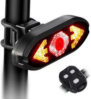 EcocleanpathWireless Bike Tail Light with Turn Signals & Remote | 100LM USB Rechargeable, IPX4 Waterproof (Black) EcocleanpathWireless Bike Tail Light with Turn Signals & Remote | 100LM USB Rechargeable, IPX4 Waterproof (Black)