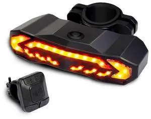 EcocleanpathSmart Bike Tail Light with Turn Signals, Brake Light & Alarm - 5-in-1 USB Rechargeable Black EcocleanpathSmart Bike Tail Light with Turn Signals, Brake Light & Alarm - 5-in-1 USB Rechargeable Black