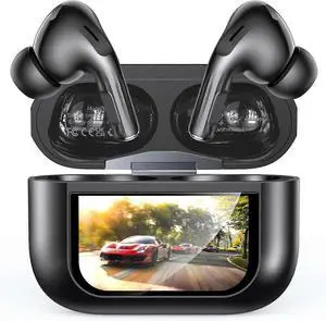 Wireless Earbuds Bluetooth 5.4, Smart Touch Screen Case, ANC+ENC Noise Cancelling, Hi-Fi Sound, 5 EQ Modes (Black) Wireless Earbuds Bluetooth 5.4, Smart Touch Screen Case, ANC+ENC Noise Cancelling, Hi-Fi Sound, 5 EQ Modes (Black)