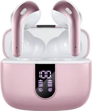 X08 Wireless Earbuds Bluetooth 5.3, 60H Playtime, LED Display, Wireless Charging, IPX5 Waterproof (Pink) X08 Wireless Earbuds Bluetooth 5.3, 60H Playtime, LED Display, Wireless Charging, IPX5 Waterproof (Pink)