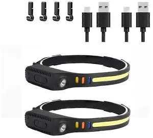 Ecocleanpath Upgraded LED Headlamp with 4-Color Light & Sensor Control, Type-C Rechargeable for Outdoor Camping Fishing (Black) Ecocleanpath Upgraded LED Headlamp with 4-Color Light & Sensor Control, Type-C Rechargeable for Outdoor Camping Fishing (Black)