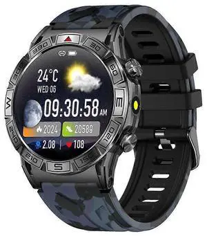 Ecocleanpath Men's Smart Watch: 1.4" AMOLED, Call Answer/Dial, Heart Rate & BP Monitor, 100+ Sports Modes, Waterproof