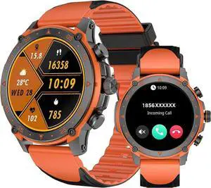 Ecocleanpath 1.43" AMOLED Fitness Watch with Bluetooth Calling, Heart Rate/SpO2/Sleep Monitor, IP67 Waterproof, 20 Sports Modes (Orange) Ecocleanpath 1.43" AMOLED Fitness Watch with Bluetooth Calling, Heart Rate/SpO2/Sleep Monitor, IP67 Waterproof, 20 Sports Modes (Orange)