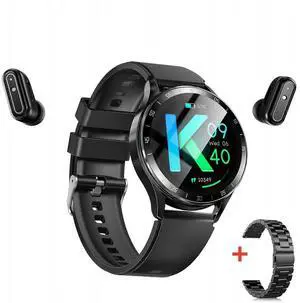 Ecocleanpath 2-in-1 Smartwatch with Bluetooth Earbuds, 1.39" Round Display, Sleep & Heart Rate Monitor for iOS/Android (Black) Ecocleanpath 2-in-1 Smartwatch with Bluetooth Earbuds, 1.39" Round Display, Sleep & Heart Rate Monitor for iOS/Android (Black)