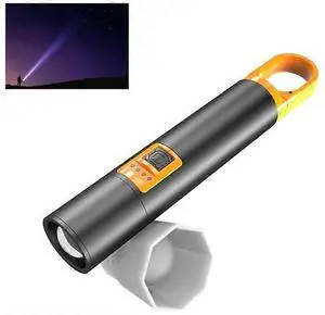 Ecocleanpath 5000 Lumen Zoomable LED Flashlight, Rechargeable & Waterproof with Removable Lantern Shade - Black Ecocleanpath 5000 Lumen Zoomable LED Flashlight, Rechargeable & Waterproof with Removable Lantern Shade - Black