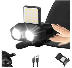 Ecocleanpath LED Hard Hat Light, 180° Adjustable Headlamp, 1500mAh Battery, IPX6 Waterproof for Camping & Work (Black) Ecocleanpath LED Hard Hat Light, 180° Adjustable Headlamp, 1500mAh Battery, IPX6 Waterproof for Camping & Work (Black)