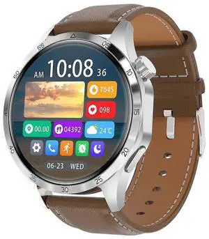 Ecocleanpath Sports Smart Watch with GPS & NFC, 366HD Screen, Compass, Waterproof for Android iOS (Brown)