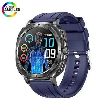 Ecocleanpath ET492 AMOLED Smartwatch with ECG, NFC & Mood Detection, 100+ Sports Modes, Blue Ecocleanpath ET492 AMOLED Smartwatch with ECG, NFC & Mood Detection, 100+ Sports Modes, Blue