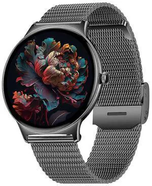 Ecocleanpath Smartwatch V89 1.43" AMOLED Women's Health Tracker & Bluetooth Calling (Black)