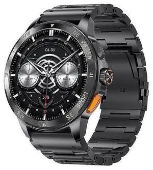 Ecocleanpath Smartwatch AK77 AMOLED Bluetooth Calling, 100+ Sports Modes, Health Monitor (Black)