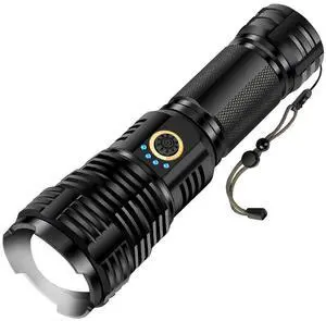 Ecocleanpath 40000 Lumens XHP70.2 Rechargeable Tactical Flashlight, Super Bright LED with 5 Modes & USB Charging Ecocleanpath 40000 Lumens XHP70.2 Rechargeable Tactical Flashlight, Super Bright LED with 5 Modes & USB Charging