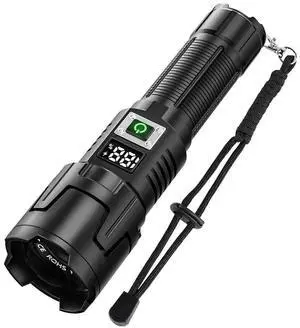 Ecocleanpath Rechargeable 90,000 Lumen LED Flashlight with Zoom, 3 Modes, IPX6 Waterproof, USB-C Charging Ecocleanpath Rechargeable 90,000 Lumen LED Flashlight with Zoom, 3 Modes, IPX6 Waterproof, USB-C Charging