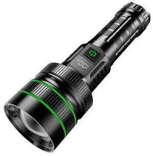 Ecocleanpath XHM77.2 Super Bright LED Flashlight, 120,000 Lumens, Zoomable Tactical, 5 Modes, Waterproof, Power Bank Ecocleanpath XHM77.2 Super Bright LED Flashlight, 120,000 Lumens, Zoomable Tactical, 5 Modes, Waterproof, Power Bank
