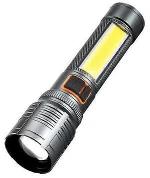 Ecocleanpath Rechargeable LED Tactical Flashlight, 1640ft Zoom, 4 Modes, IPX4 Waterproof, USB Charging (Black) Ecocleanpath Rechargeable LED Tactical Flashlight, 1640ft Zoom, 4 Modes, IPX4 Waterproof, USB Charging (Black)