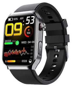 Ecocleanpath F700 Smartwatch 2.1" HD Display, Health Monitor with ECG, Bluetooth Calling, 50+ Sports Modes (Black)