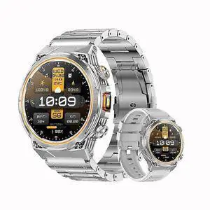 Ecocleanpath AK81 Smartwatch with Flashlight, 400mAh Battery, 100+ Sports Modes, Heart Rate Monitor (Silver) Ecocleanpath AK81 Smartwatch with Flashlight, 400mAh Battery, 100+ Sports Modes, Heart Rate Monitor (Silver)