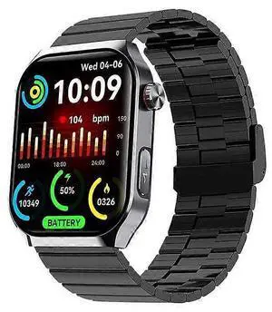 Ecocleanpath F700 Smartwatch 2.1" HD Display, Bluetooth Calling & Health Monitor (Black)