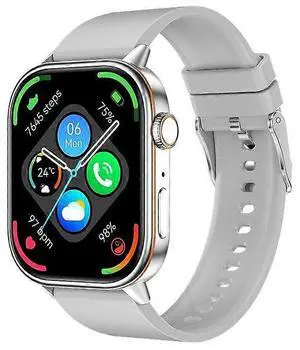Ecocleanpath Smartwatch QX17 Grey: 2.01" HD GPS, 100+ Contacts, Heart Rate & 178 Sports Modes Ecocleanpath Smartwatch QX17 Grey: 2.01" HD GPS, 100+ Contacts, Heart Rate & 178 Sports Modes