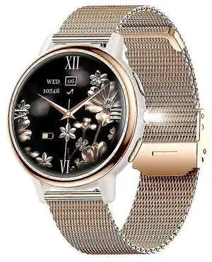 Ecocleanpath AK88 Smartwatch for Women: Health Monitor, Bluetooth Calls, 100+ Sports Modes (Rose)