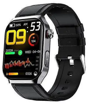 Ecocleanpath F700 Smartwatch 2.1" HD, Health Monitor with ECG, Blood Oxygen & Bluetooth Calling (Black)