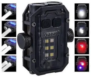 Ecocleanpath 800 Lumen EDC Flashlight, 8 Modes USB-C Rechargeable, Dual Light with Magnet & Clip (Black) Ecocleanpath 800 Lumen EDC Flashlight, 8 Modes USB-C Rechargeable, Dual Light with Magnet & Clip (Black)