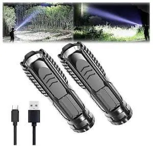 Ecocleanpath Summarizy Rechargeable LED Flashlight, 500m Beam, IPX7 Waterproof, 12H Runtime for Camping & Outdoor (Gray) Ecocleanpath Summarizy Rechargeable LED Flashlight, 500m Beam, IPX7 Waterproof, 12H Runtime for Camping & Outdoor (Gray)
