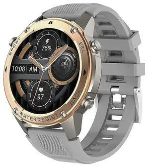 Ecocleanpath DM56 Smartwatch: L1+L5 GPS, 5ATM Waterproof, AMOLED Display, Grey Sports Watch