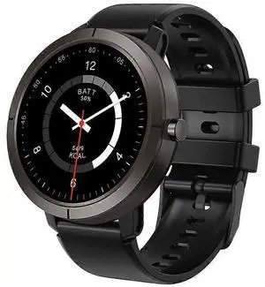 Ecocleanpath DM76 GPS Smartwatch, 5ATM Waterproof AMOLED Sports Watch with Health Tracking (Black)