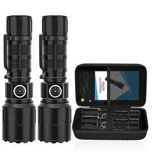 Ecocleanpath Rechargeable LED Flashlight, 1500m Super Bright, 6 Modes, IPX5 Waterproof, Type-C Fast Charging for Camping & Emergencies Ecocleanpath Rechargeable LED Flashlight, 1500m Super Bright, 6 Modes, IPX5 Waterproof, Type-C Fast Charging for Camping & Emergencies