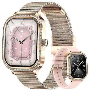 Ecocleanpath MK88 Smartwatch with Bluetooth Calling, 1.75" Display, Heart Rate & Sleep Tracking (Rose)