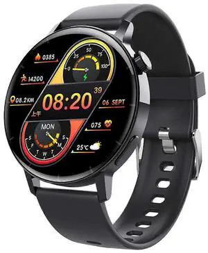 Ecocleanpath F22R Smart Sports Watch, 1.32" HD Round Screen, 24/7 Health Monitoring, Voice Call, Black