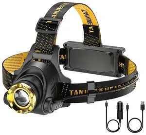 Ecocleanpath LED Rechargeable Headlamp with USB Cable, Ultra Bright 3-Mode Spotlight, 90° Adjustable for Outdoor Camping & Emergencies Ecocleanpath LED Rechargeable Headlamp with USB Cable, Ultra Bright 3-Mode Spotlight, 90° Adjustable for Outdoor Camping & Emergencies