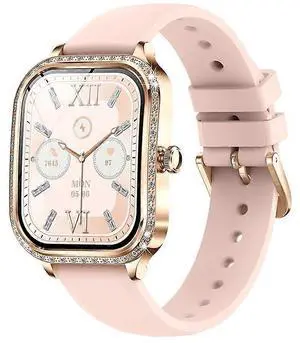 Ecocleanpath MK88 Smartwatch with Bluetooth Calling, 1.75" Display, Heart Rate & Sleep Tracking (Pink)