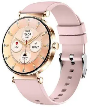 Ecocleanpath Y16 Smartwatch 1.32" AMOLED Ultra Slim Pink - Fitness Tracker, Heart Rate & Call Ecocleanpath Y16 Smartwatch 1.32" AMOLED Ultra Slim Pink - Fitness Tracker, Heart Rate & Call