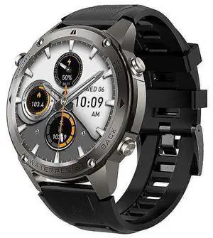 Ecocleanpath DM56 Smartwatch: L1+L5 GPS, 5ATM Waterproof, AMOLED Display, 500mAh Battery (Black)