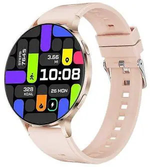 Ecocleanpath KM100 Ultra-Thin Metal Smartwatch: AMOLED Display, Bluetooth Calling, 150 Sports Modes, Pink Ecocleanpath KM100 Ultra-Thin Metal Smartwatch: AMOLED Display, Bluetooth Calling, 150 Sports Modes, Pink