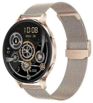 Ecocleanpath KM100 Ultra-Thin Metal Smartwatch: AMOLED Display, Bluetooth Calling, 150 Sports Modes, Rose Ecocleanpath KM100 Ultra-Thin Metal Smartwatch: AMOLED Display, Bluetooth Calling, 150 Sports Modes, Rose