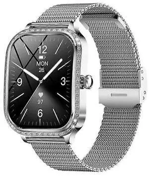 Ecocleanpath MK88 Smartwatch Silver: Bluetooth Calling, 1.75" Display, Fitness & Sleep Tracker, IP68 Waterproof Ecocleanpath MK88 Smartwatch Silver: Bluetooth Calling, 1.75" Display, Fitness & Sleep Tracker, IP68 Waterproof