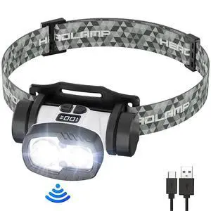 Ecocleanpath 1500 Lumen Rechargeable LED Headlamp with Motion Sensor, 9 Modes Waterproof Headlight for Camping Ecocleanpath 1500 Lumen Rechargeable LED Headlamp with Motion Sensor, 9 Modes Waterproof Headlight for Camping