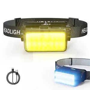 Ecocleanpath 1200 Lumen Rechargeable LED Headlamp, Hard Hat Light, IPX4 Waterproof for Camping & Work Ecocleanpath 1200 Lumen Rechargeable LED Headlamp, Hard Hat Light, IPX4 Waterproof for Camping & Work