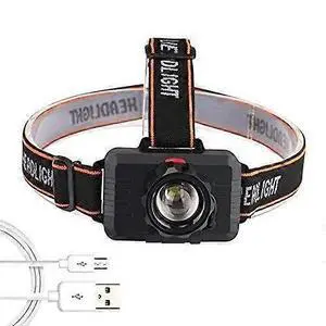 Ecocleanpath Super Bright T6 USB Rechargeable Headlamp - 90° Adjustable, 3 Modes, IPX4 Waterproof (Black) Ecocleanpath Super Bright T6 USB Rechargeable Headlamp - 90° Adjustable, 3 Modes, IPX4 Waterproof (Black)