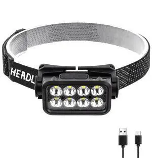 Ecocleanpath 1000 Lumen Rechargeable LED Headlamp, 120° Adjustable Headlight with 5 Modes for Outdoor Work & Camping Ecocleanpath 1000 Lumen Rechargeable LED Headlamp, 120° Adjustable Headlight with 5 Modes for Outdoor Work & Camping