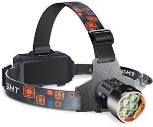 Ecocleanpath Super Bright Rechargeable LED Headlamp with Motion Sensor, 12000 Lumen, USB-C, IPX7 Waterproof for Outdoor Ecocleanpath Super Bright Rechargeable LED Headlamp with Motion Sensor, 12000 Lumen, USB-C, IPX7 Waterproof for Outdoor