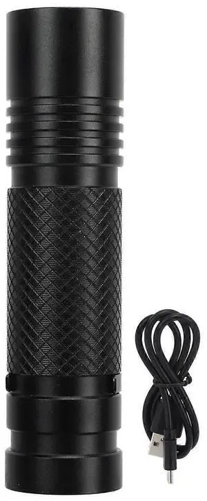 Ecocleanpath 800 Lumen Rechargeable Flashlight, Type-C Fast Charging, 5 Modes & Dimming (Black)