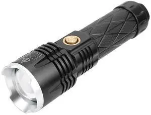 Ecocleanpath XHP90 LED Flashlight - Type-C Rechargeable, Dimmable & Multifunctional (Black) Ecocleanpath XHP90 LED Flashlight - Type-C Rechargeable, Dimmable & Multifunctional (Black)