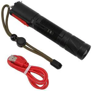 Ecocleanpath XHP50 Rechargeable Flashlight - 5 Modes, Stepless Dimming, Waterproof, Black Ecocleanpath XHP50 Rechargeable Flashlight - 5 Modes, Stepless Dimming, Waterproof, Black