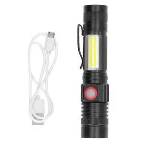 Ecocleanpath Magnetic Zoomable USB Flashlight - 1000 Lumen, IP65 Waterproof, 10H Runtime (Black) Ecocleanpath Magnetic Zoomable USB Flashlight - 1000 Lumen, IP65 Waterproof, 10H Runtime (Black)