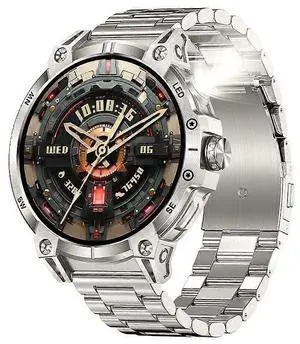 Ecocleanpath KC89 Smartwatch with 760mAh Battery, Compass & Flashlight for Outdoor Sports (Silver) Ecocleanpath KC89 Smartwatch with 760mAh Battery, Compass & Flashlight for Outdoor Sports (Silver)